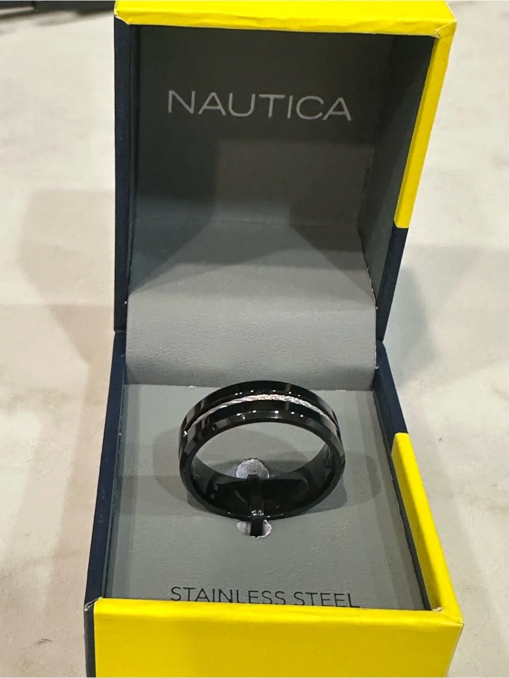 NWT / NAUTICA  Men's Black Ring Black Size 11  MSRP $30 Nordstrom Rack